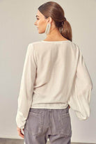 Mustard Seed Women's Contemporary Vacation Tops in Light Fabric with Billowy Sleeves