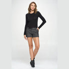 Miley + Molly contrast waistband shorts in stylish grey with a tailored fit for women's casual wear.