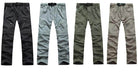 Men's convertible pants for travel in four colors featuring zip-off legs for versatile styling