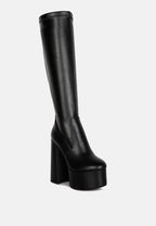 Bottes mi-mollet Coraline à talons hauts et épais