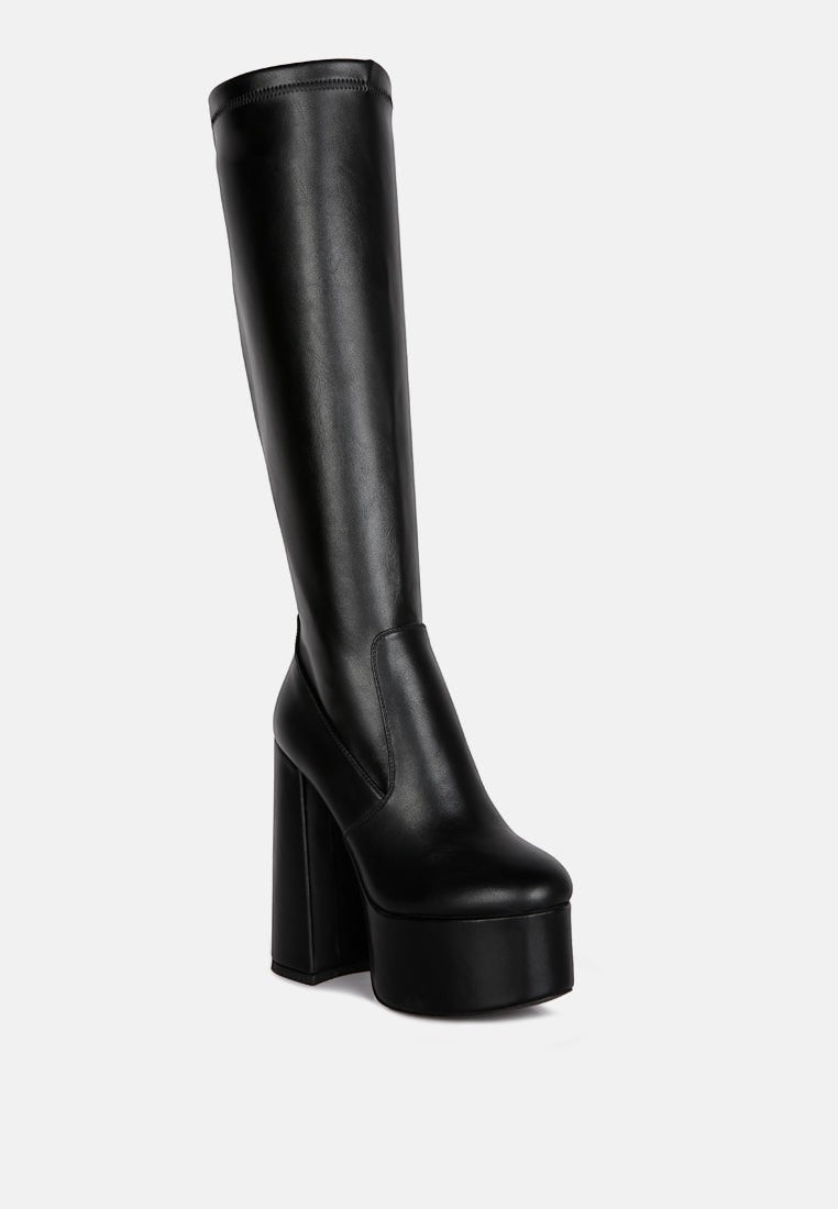 Bottes mi-mollet Coraline à talons hauts et épais