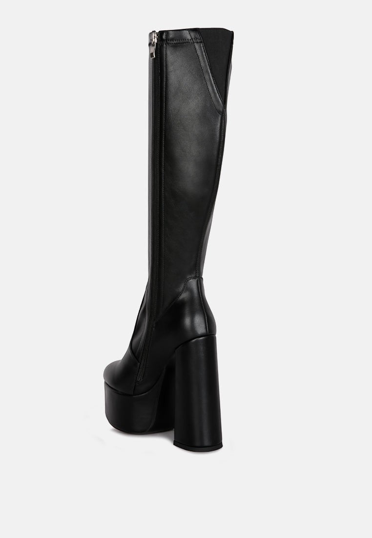 Bottes mi-mollet Coraline à talons hauts et épais