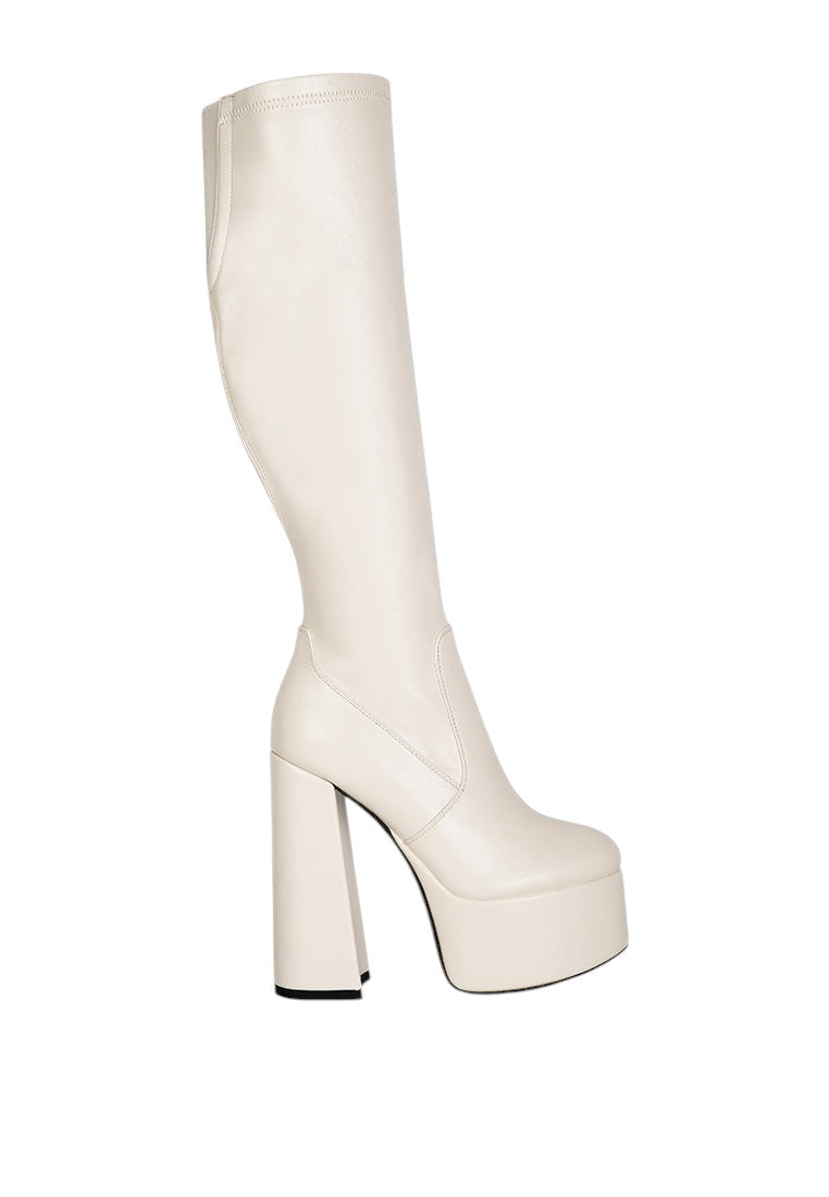 Coraline High Block Heeled Calf Boots