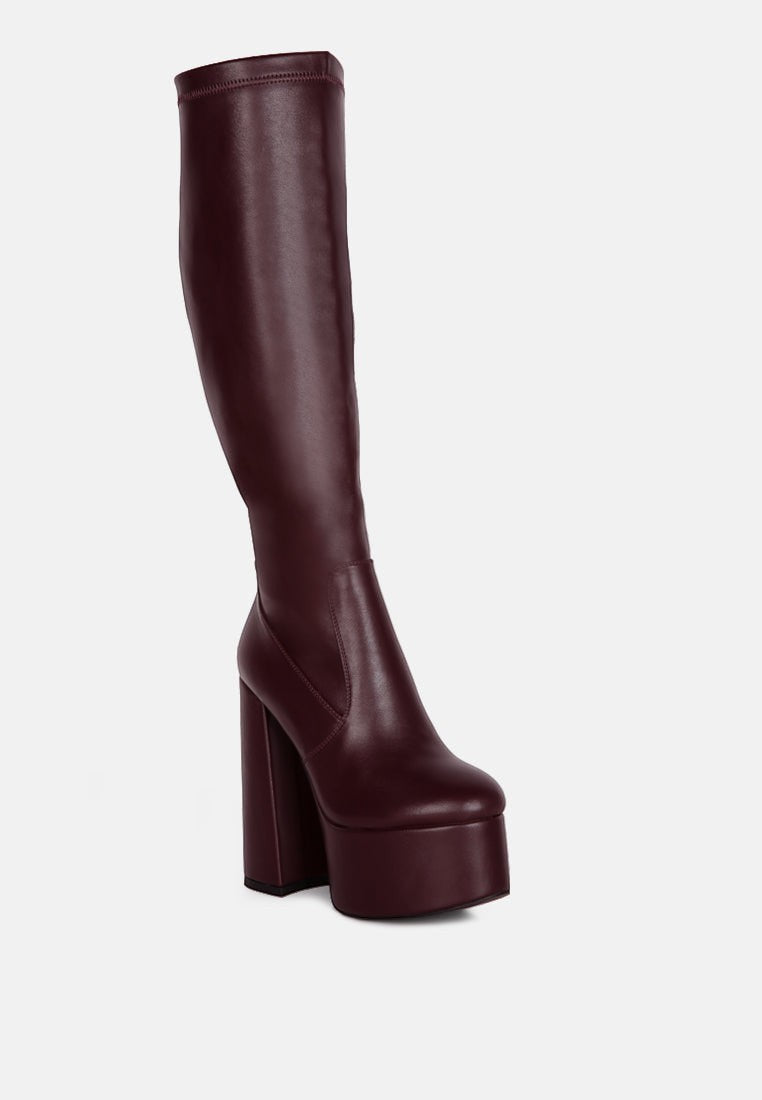 Bottes mi-mollet Coraline à talons hauts et épais
