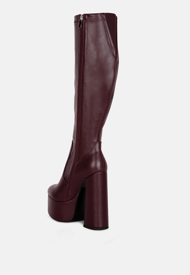 Bottes mi-mollet Coraline à talons hauts et épais