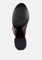 Bottes mi-mollet Coraline à talons hauts et épais