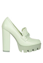 Corinne Chain Embellished Chunky Loafers