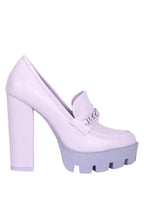 Corinne Chain Embellished Chunky Loafers