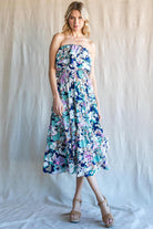 Women's Dresses Cotton Bleu by Nu Label Ruffled Floral Midi Dress