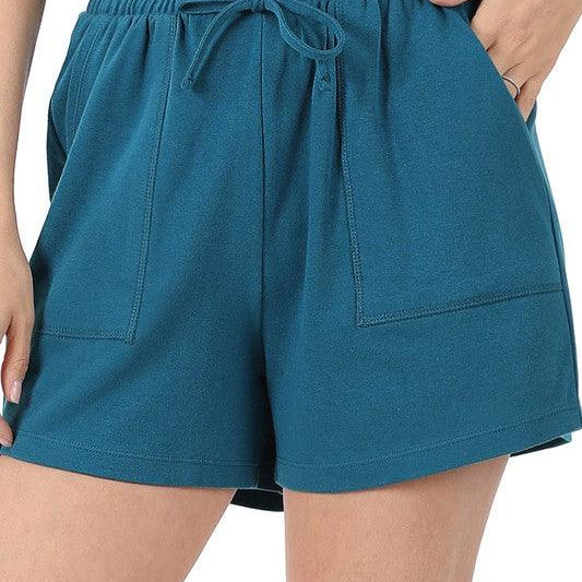 Women's Shorts Cotton Drawstring Waist Shorts
