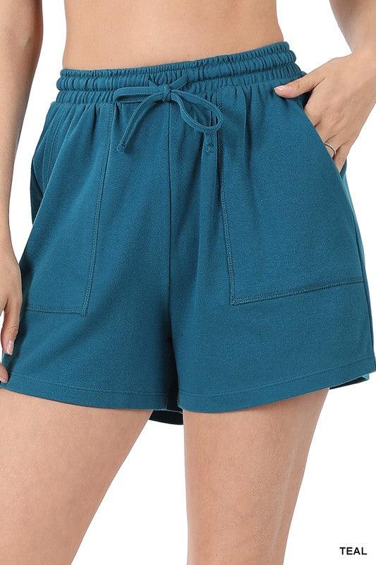 Women's Shorts Cotton Drawstring Waist Shorts