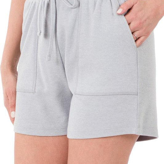 Women's Shorts Cotton Drawstring Waist Shorts With Pockets