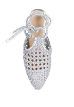 Stylish Rag Company cotton tie up shoes with a glittery design for a chic look