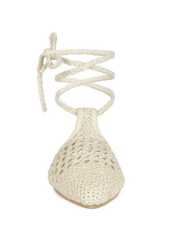 Rag Company Women's Cotton Tie Up Shoes with a Stylish Crochet Design for Summer Fashion