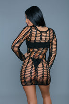 Women's black mesh cover up for the beach by VacationGrabs