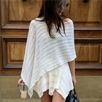Women's white cover up for the beach in lightweight fabric