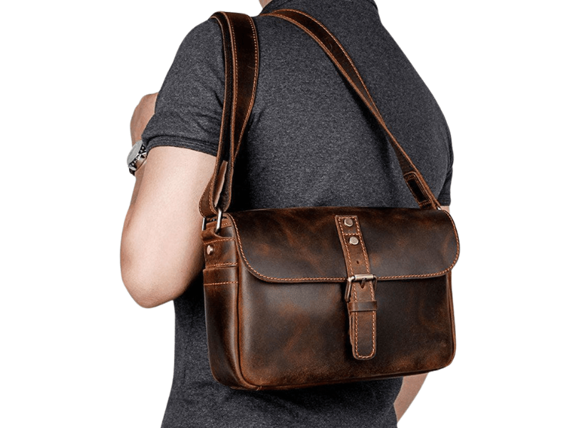 Luggage & Bags - Shoulder/Messenger Bags Classic Leather Shoulder Bag Crossbody Bag For Men