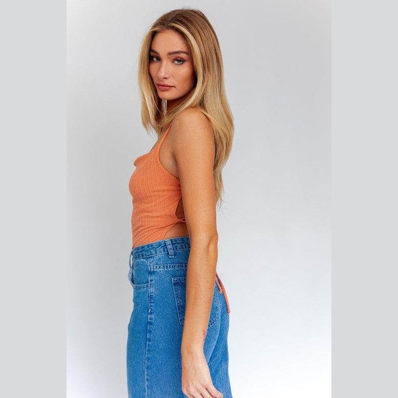 Cowl Open Back Bodysuit - VacationGrabs