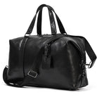 Cowskin leather travel bag by VacationGrabs with spacious main compartment and stylish design for travel