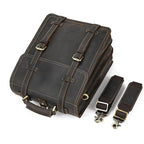 Stylish Crazy Horse Leather Backpack with adjustable straps and durable design for travel and everyday use