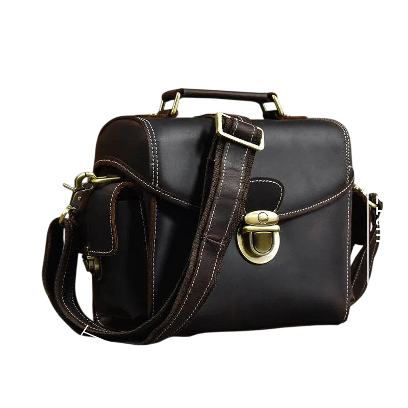 Crazy Horse Leather Camera Shoulder Bag – Vintage Crossbody
