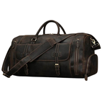 Crazy Horse Leather Duffle – Large Capacity Travel Weekender