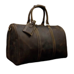 Crazy Horse Leather Men’s Travel Bag Duffle for Women & Men