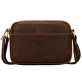 Crazy Horse Leather Messenger Bag Crossbody Shoulder Bag