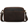 Crazy Horse Leather Messenger Bag Crossbody Shoulder Bag