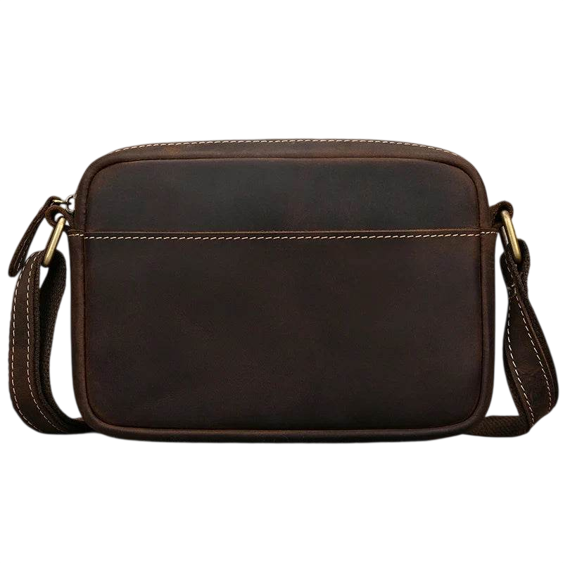 Crazy Horse Leather Messenger Bag Crossbody Shoulder Bag