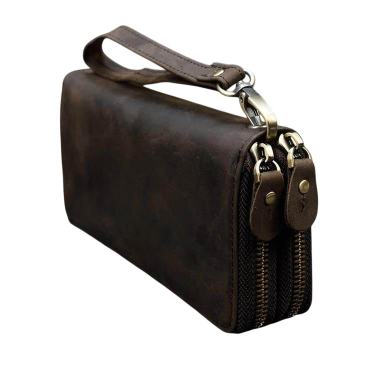 VacationGrabs Cartera de cuero Crazy Horse - Elegante y
