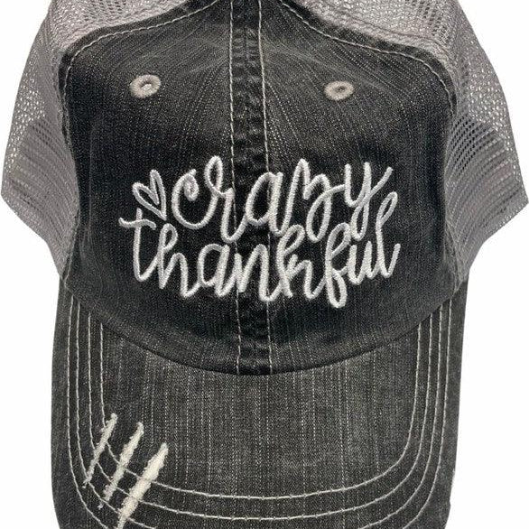 Women's Accessories - Hats Crazy Thankful Embroidered Trucker Hat