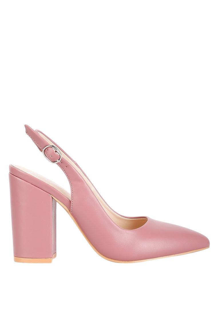 Creidne Block Heel Pointed Toe Sandals