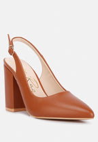 Creidne Block Heel Pointed Toe Sandals