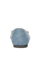 Rag Company Cressida flats vacation style in denim fabric, perfect for casual summer outings