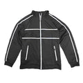 Criss Cross Tape Stripe Track Jacket - VacationGrabs