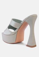Croc high heel platform sandals by London Rag International in stylish design and comfortable fit