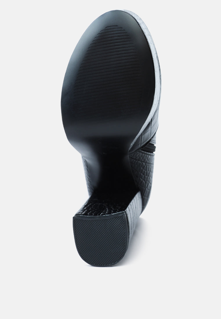 Sole of London Rag International croc pattern ankle boots with a stylish design and sturdy grip