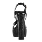 Stylish black croc textured high heels from Rag Company with a chunky heel design