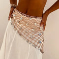Crochet boho braids beach cover-up with seashell accents