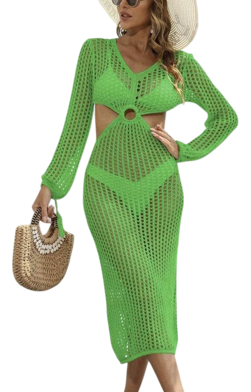 Womens O-Ring Crochet Cover Up