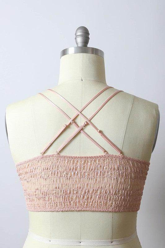 Crochet Daisy Longline Bralette Plus - VacationGrabs