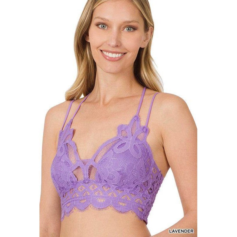 Crochet Lace Bralette with Bra Pads - VacationGrabs