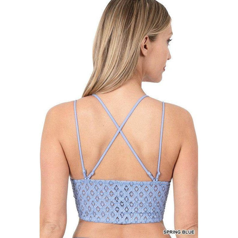 Crochet Lace Bralette with Bra Pads - VacationGrabs