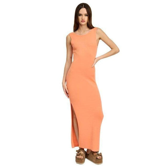 Crochet Maxi Dress With Back Tie Detail - VacationGrabs