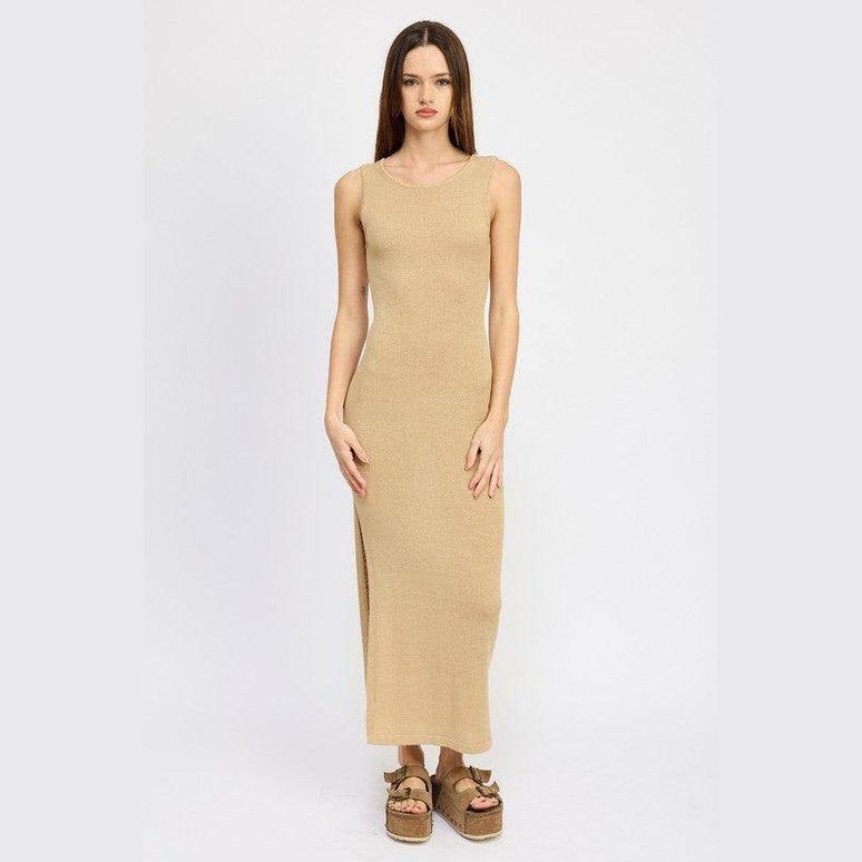 Crochet Maxi Dress With Back Tie Detail - VacationGrabs