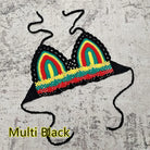 Multi Black crochet top crochet, colorful design for summer outings