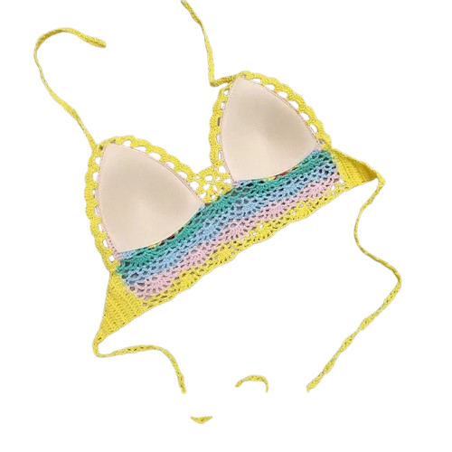 Women's Colorful Crochet Top Crochet Swimwear