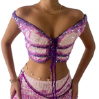 Top de ganchillo corto para mujer - Imprescindible para el guardarropa de vacaciones