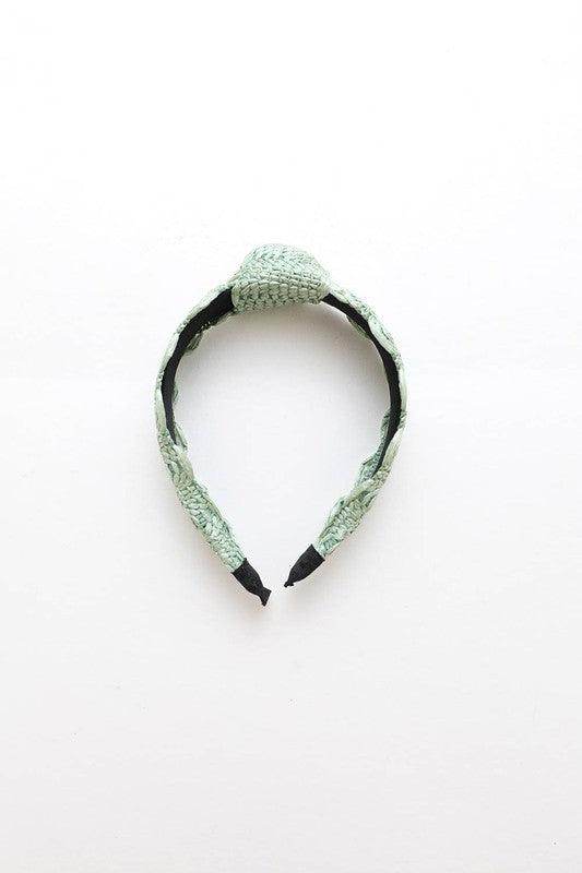 Leto Accessories crochet trim fashion headband in green, perfect for stylish hair accessorizing